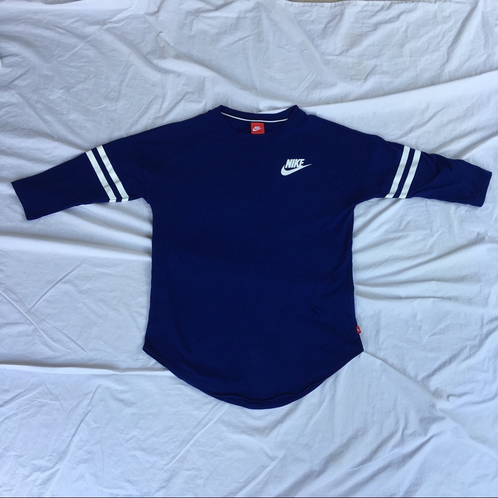 Nike Blue and Yellow Baseball Tee